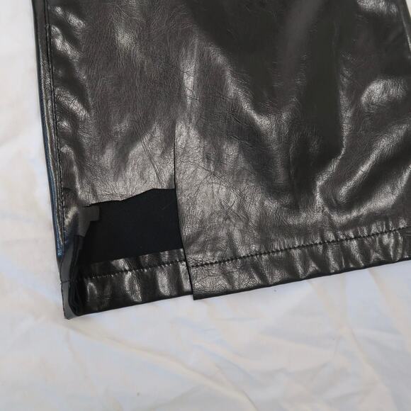 Vintage Y2K Cyber Generation Black Faux Leather Studded Flare Pants 5 - Picture 6 of 6